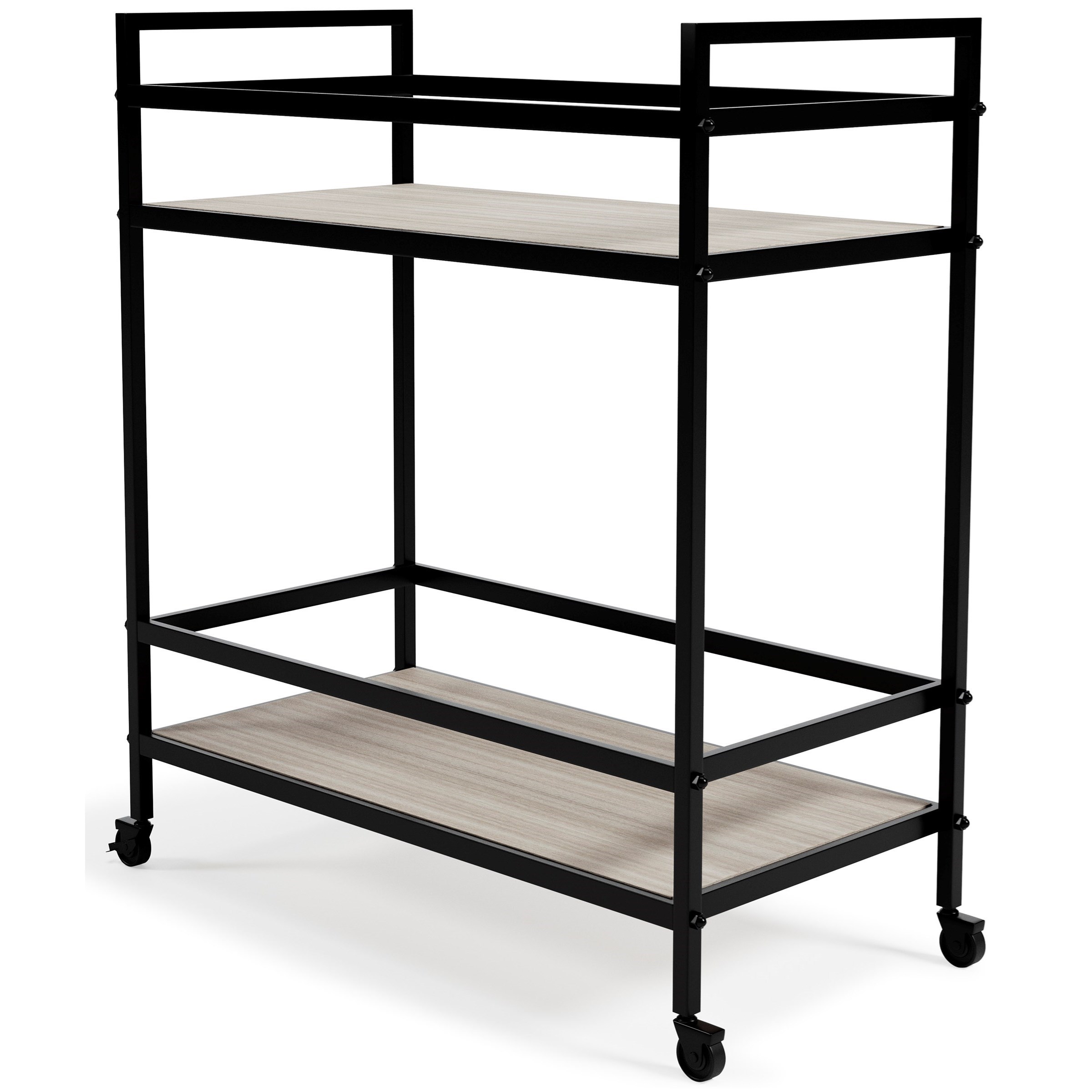 Signature Design by Ashley Waylowe Casual Metal/Melamine Bar Cart